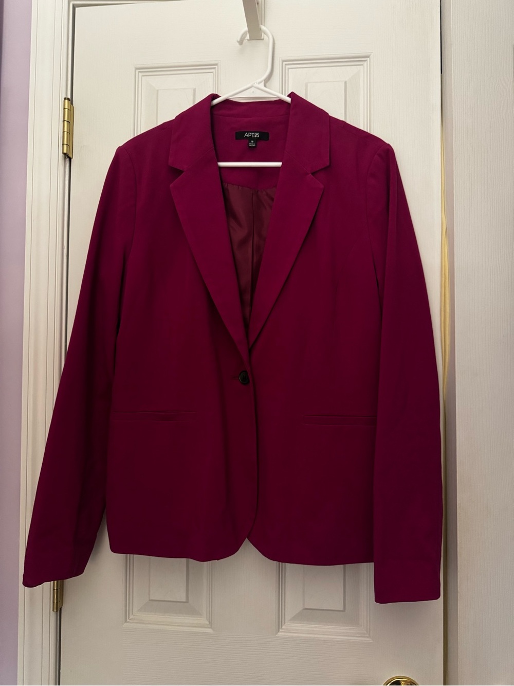 Apt. 9 Women's Deep Magenta Single-Button Blazer